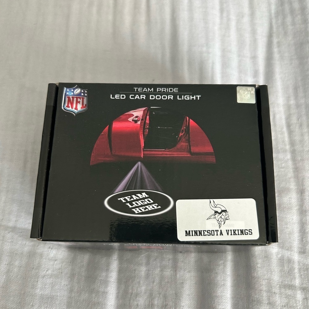 NFL Team Pride LED Car Door Light - Minnesota Vikings NEW